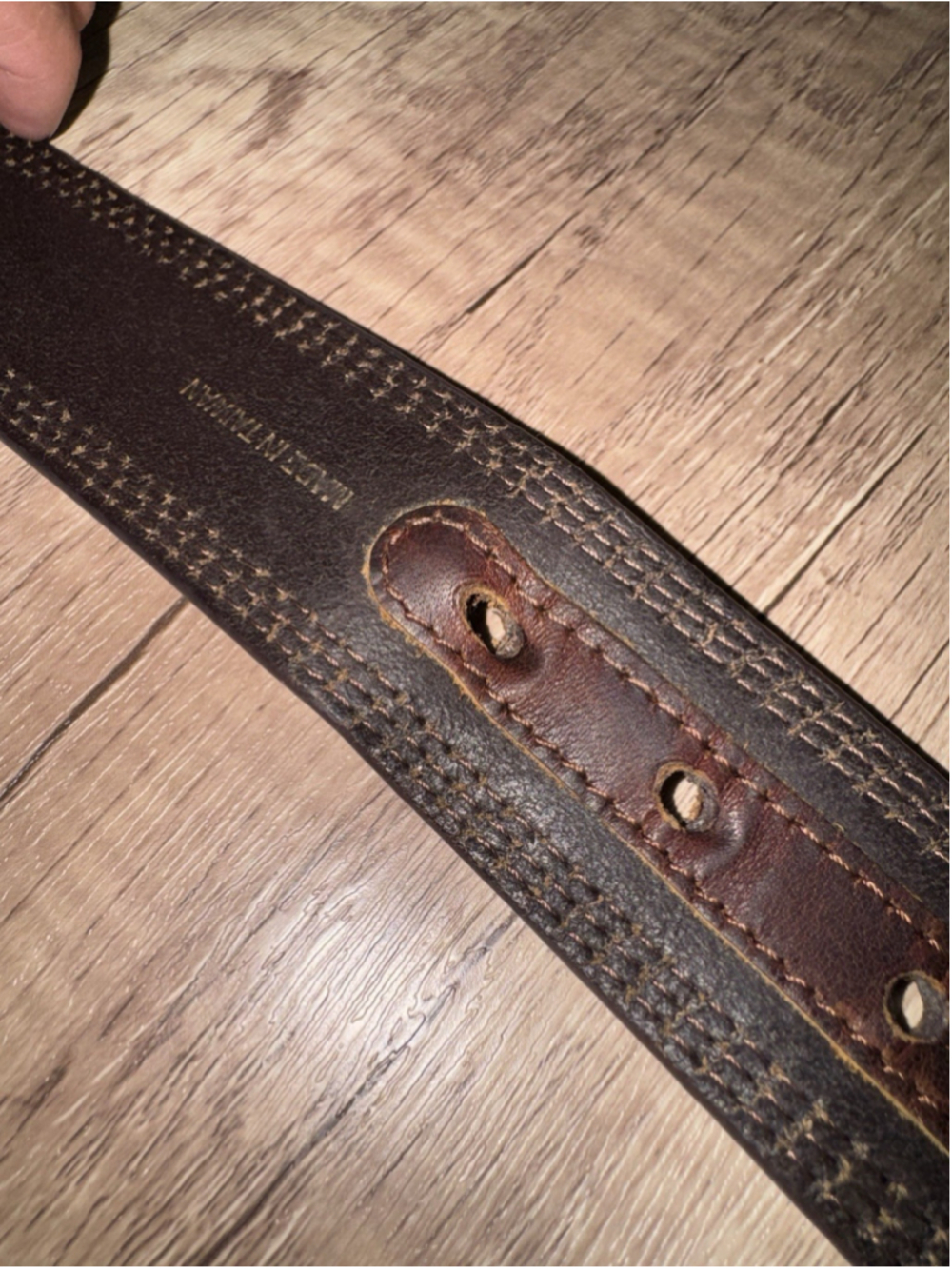 Ariat Brown Leather Belt Size 40 Western Ranch Cowboy Workwear Genuine Leather - Picture 11 of 14